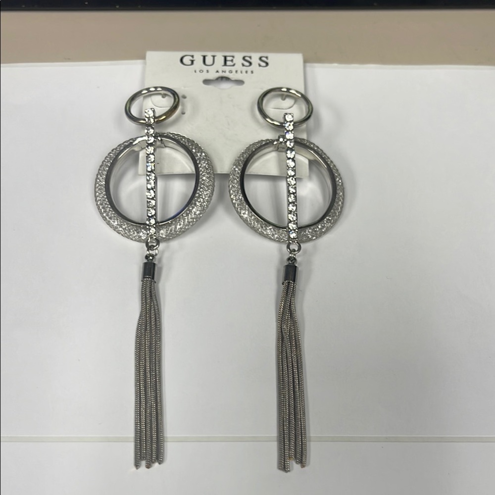 NWT Guess by Marciano Silver Dangle Earrings